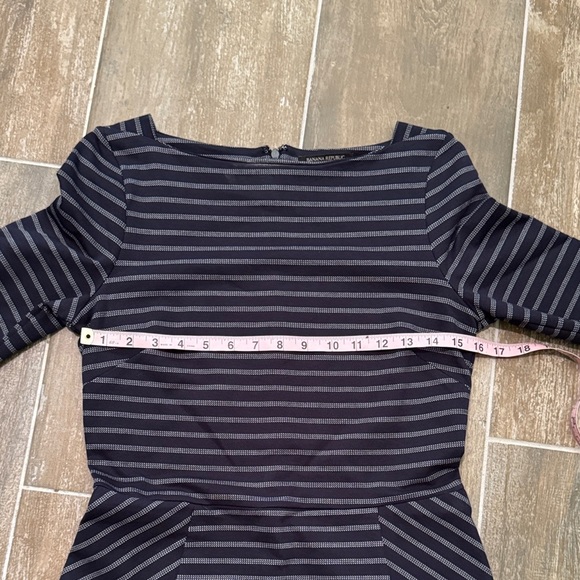 Banana Republic Navy Striped Midi Dress - Picture 8 of 10